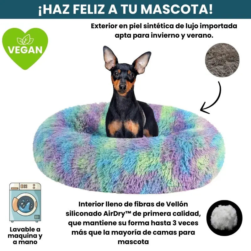 Cama Original Antiestrés Para Perros Mascotikos™ + Almohadita De Regalo 🎁