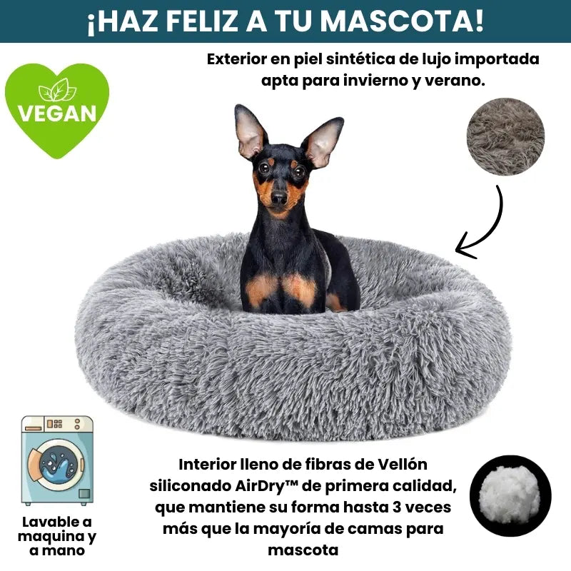 Cama Original Antiestrés Para Perros Mascotikos™ + Almohadita De Regalo 🎁